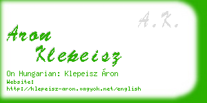 aron klepeisz business card